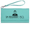 Lawyer / Attorney Avatar Ladies Wallet - Leather - Teal - Front View
