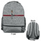 Lawyer / Attorney Avatar Large Backpack - Gray - Front & Back View