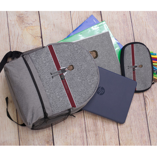 Lawyer / Attorney Avatar Large Backpack - Gray - With Stuff