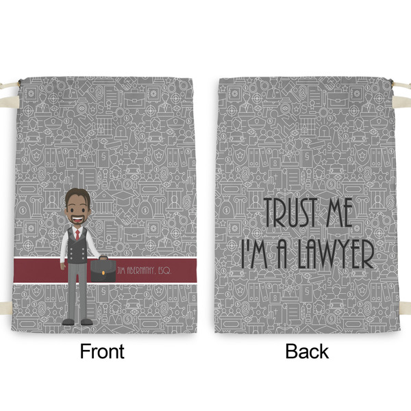 Lawyer / Attorney Avatar Large Laundry Bag - Front & Back View