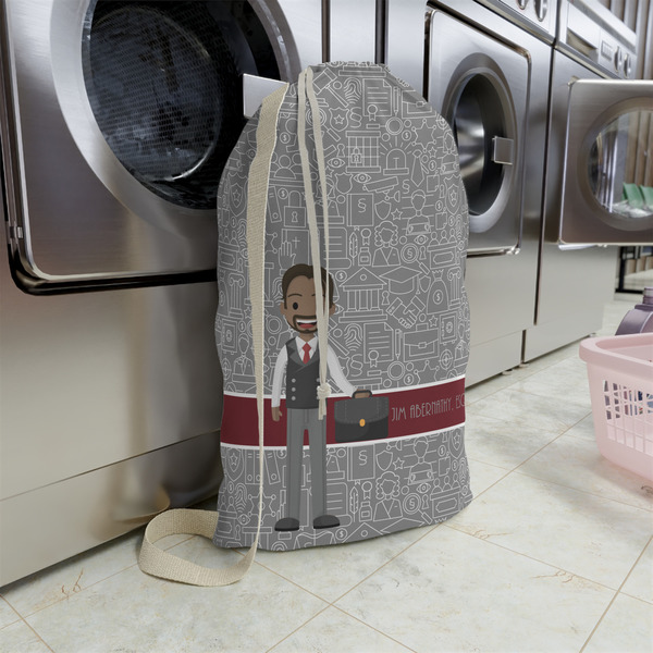 Lawyer / Attorney Avatar Large Laundry Bag - In Context