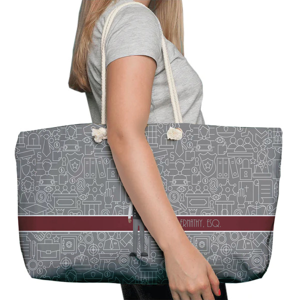 Lawyer / Attorney Avatar Large Rope Tote Bag - In Context View