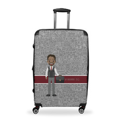 Lawyer / Attorney Avatar Suitcase - 28" Large - Checked w/ Name or Text