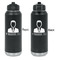 Lawyer / Attorney Avatar Laser Engraved Water Bottles - Front & Back Engraving - Front & Back View