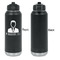 Lawyer / Attorney Avatar Laser Engraved Water Bottles - Front Engraving - Front & Back View