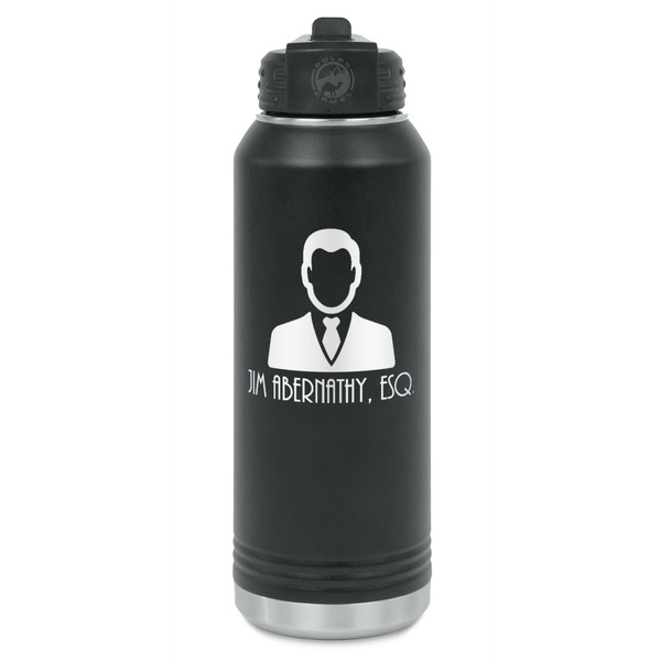 Custom Lawyer / Attorney Avatar Water Bottle - Laser Engraved - Front (Personalized)