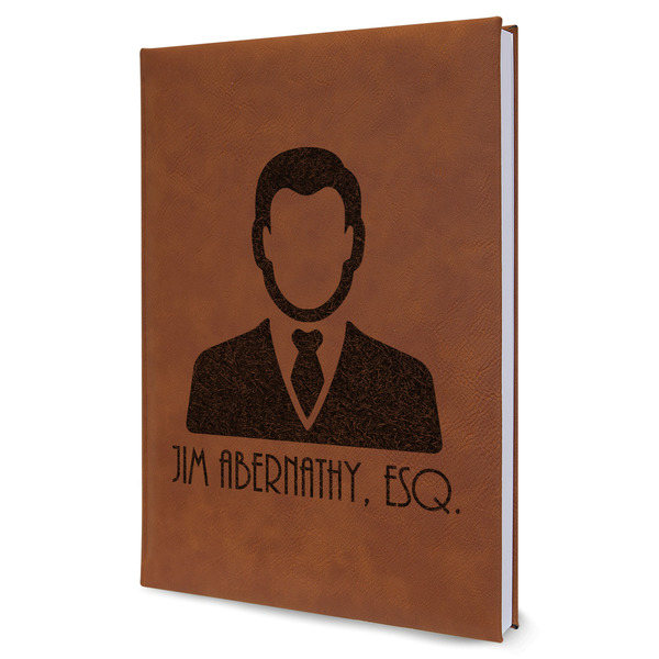 Custom Lawyer / Attorney Avatar Leather Sketchbook - Large - Single Sided (Personalized)