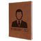Lawyer / Attorney Avatar Leather Sketchbook - Large - Single Sided - Angled View