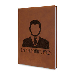 Lawyer / Attorney Avatar Leather Sketchbook - Small - Double Sided (Personalized)