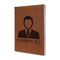 Lawyer / Attorney Avatar Leather Sketchbook - Small - Single Sided - Angled View