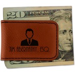 Lawyer / Attorney Avatar Leatherette Magnetic Money Clip - Double Sided (Personalized)