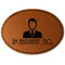 Lawyer / Attorney Avatar Leatherette Patches - Oval
