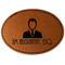 Lawyer / Attorney Avatar Faux Leather Iron On Patch - Oval (Personalized)