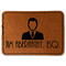 Lawyer / Attorney Avatar Faux Leather Iron On Patch - Rectangle (Personalized)