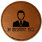 Lawyer / Attorney Avatar Leatherette Patches - Round