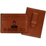 Lawyer / Attorney Avatar Leatherette Wallet with Money Clip (Personalized)