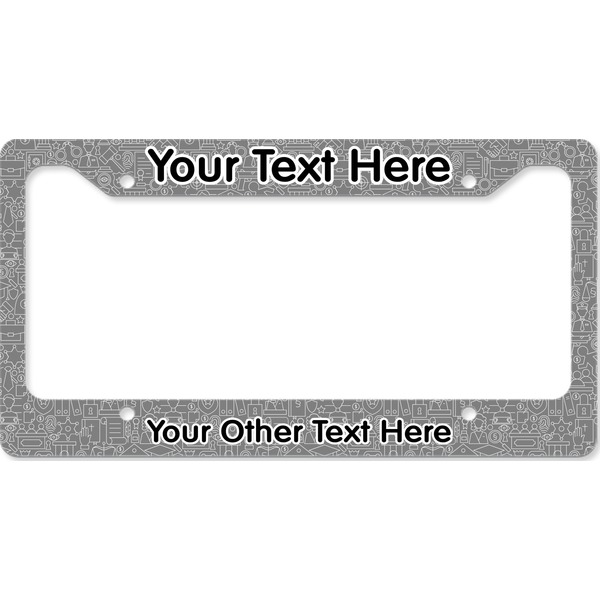 Custom Lawyer / Attorney Avatar License Plate Frame - Style B (Personalized)