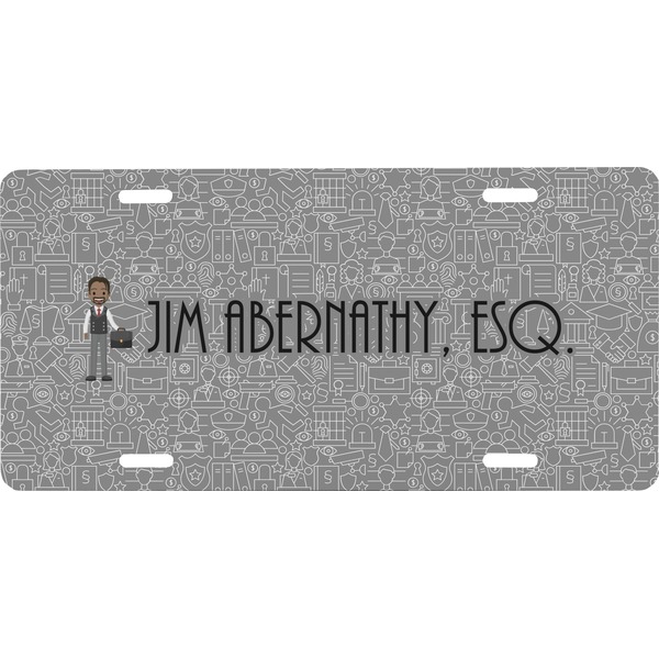 Custom Lawyer / Attorney Avatar Front License Plate (Personalized)