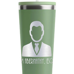 Lawyer / Attorney Avatar RTIC Everyday Tumbler with Straw - 28oz - Light Green - Single-Sided (Personalized)