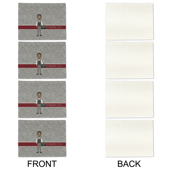 Lawyer / Attorney Avatar Linen Placemat - APPROVAL Set of 4 (single sided)