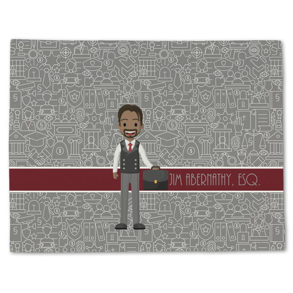 Custom Lawyer / Attorney Avatar Single-Sided Linen Placemat - Single w/ Name or Text