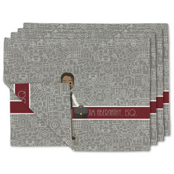Lawyer / Attorney Avatar Linen Placemat w/ Name or Text