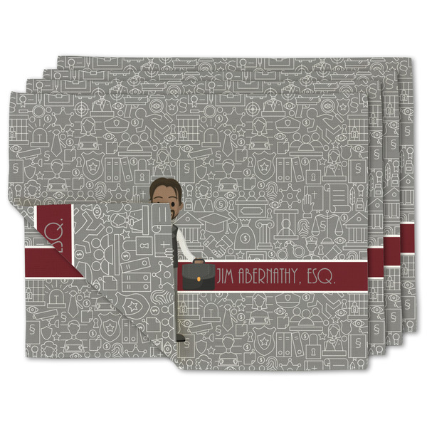 Custom Lawyer / Attorney Avatar Linen Placemat w/ Name or Text