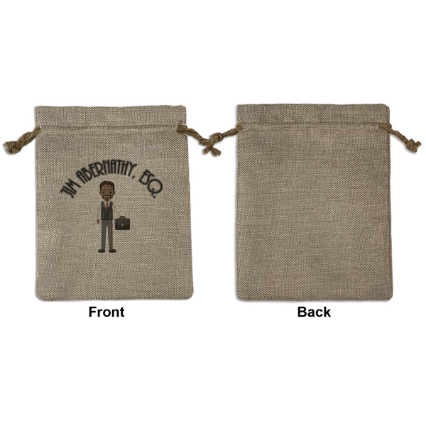 Lawyer / Attorney Avatar Medium Burlap Gift Bag - Front Approval