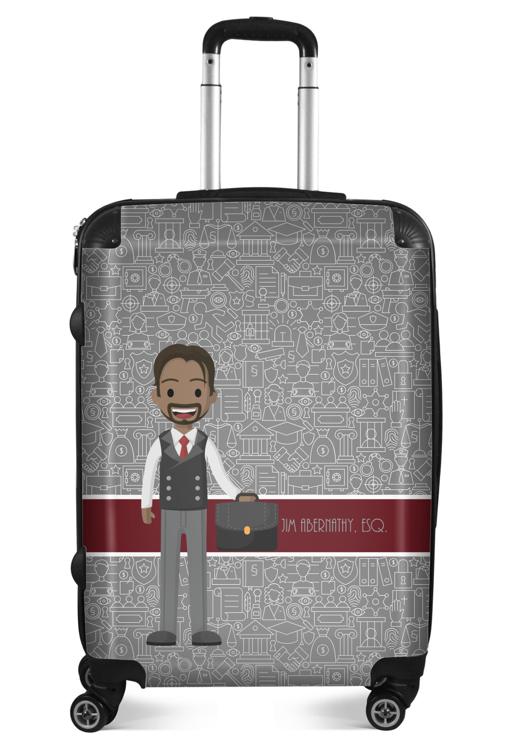 Lawyer / Attorney Avatar Suitcase 24"Medium Checked (Personalized