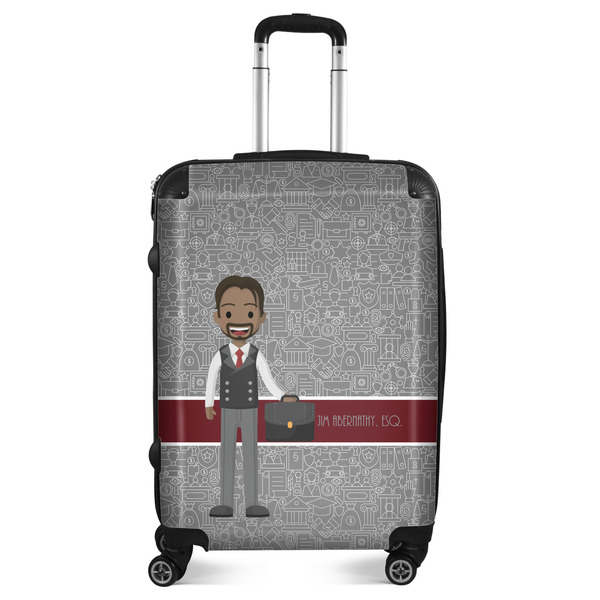Custom Lawyer / Attorney Avatar Suitcase - 24" Medium - Checked (Personalized)