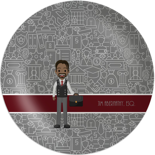 Custom Lawyer / Attorney Avatar Melamine Plate (Personalized)