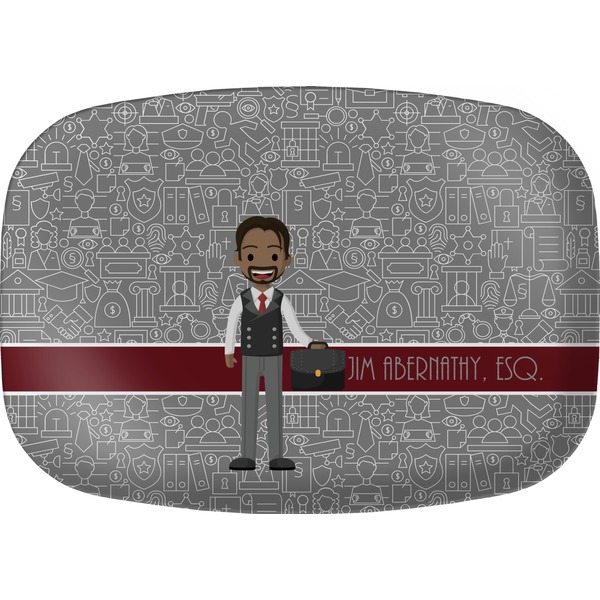Custom Lawyer / Attorney Avatar Melamine Platter (Personalized)
