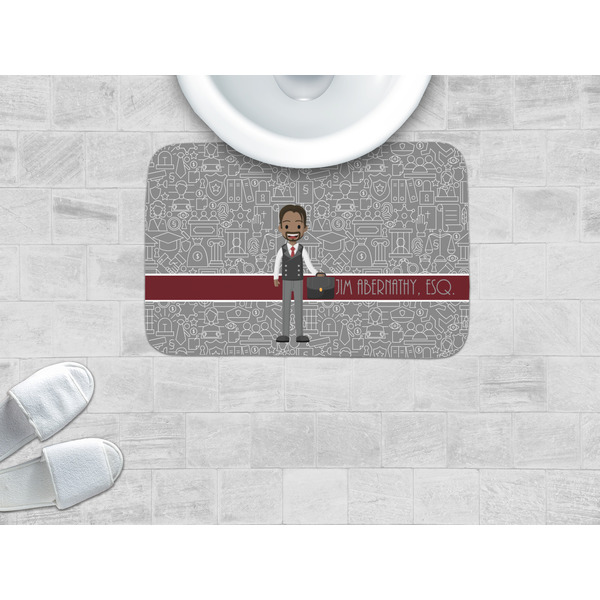 Lawyer / Attorney Avatar Memory Foam Bath Mat - LIFESTYLE