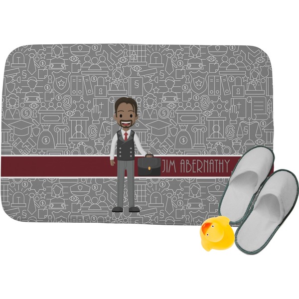 Custom Lawyer / Attorney Avatar Memory Foam Bath Mat (Personalized)