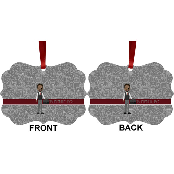 Lawyer / Attorney Avatar Metal Benilux Ornament - Front and Back (APPROVAL)