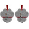 Lawyer / Attorney Avatar Metal Paw Ornament - Front and Back
