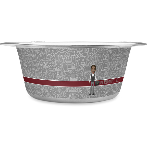 Custom Lawyer / Attorney Avatar Stainless Steel Dog Bowl - Medium (Personalized)