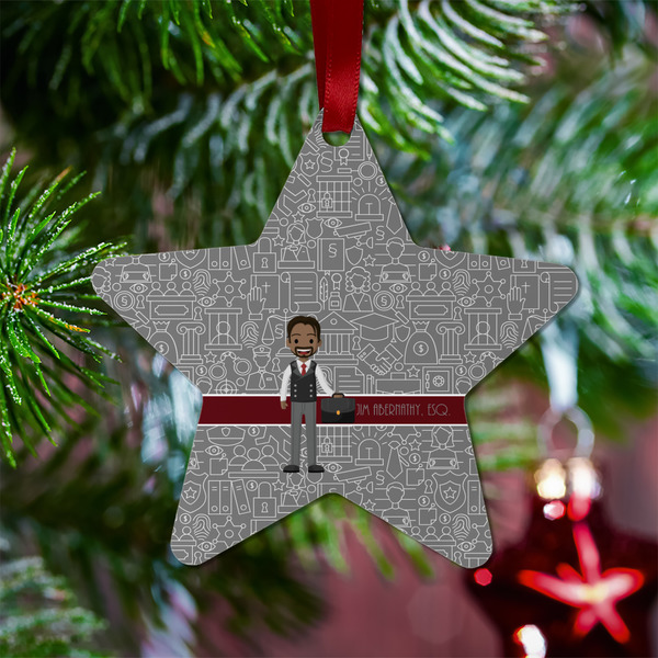 Lawyer / Attorney Avatar Metal Star Ornament - Lifestyle