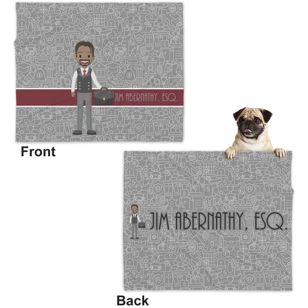 Lawyer / Attorney Avatar Microfleece Dog Blanket - Large- Front & Back