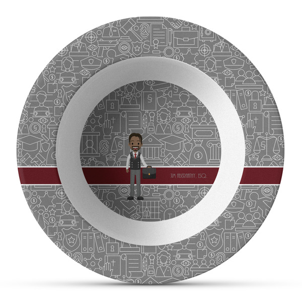 Custom Lawyer / Attorney Avatar Plastic Bowl - Microwave Safe - Composite Polymer (Personalized)