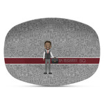 Lawyer / Attorney Avatar Plastic Platter - Microwave & Oven Safe Composite Polymer (Personalized)