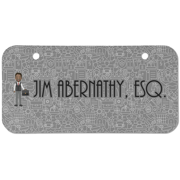Custom Lawyer / Attorney Avatar Mini/Bicycle License Plate (2 Holes) (Personalized)