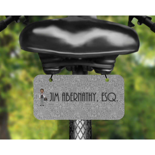 Lawyer / Attorney Avatar Mini License Plate on Bicycle - LIFESTYLE Two holes