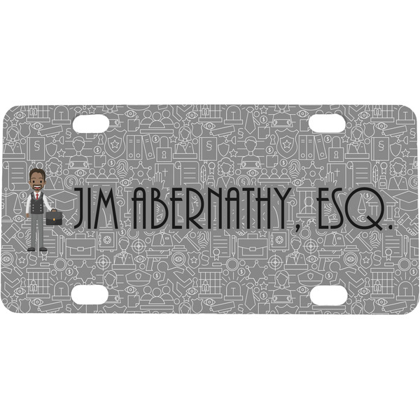 Custom Lawyer / Attorney Avatar Mini / Bicycle License Plate (4 Holes) (Personalized)