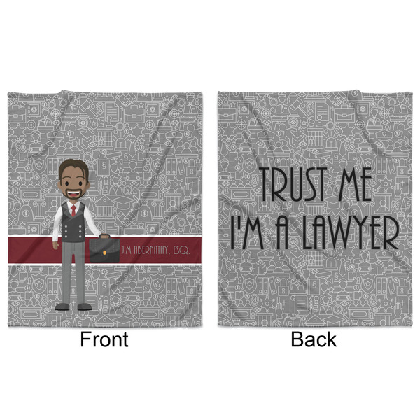 Lawyer / Attorney Avatar Minky Blanket - 50"x60" - Double Sided - Front & Back