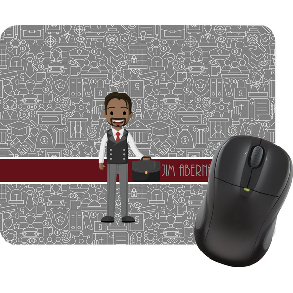 Custom Lawyer / Attorney Avatar Rectangular Mouse Pad (Personalized)