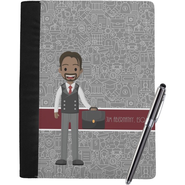 Custom Lawyer / Attorney Avatar Notebook Padfolio - Large w/ Name or Text