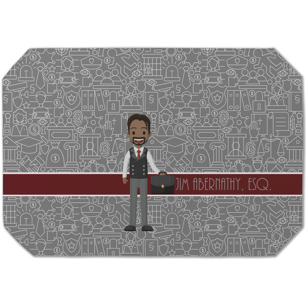 Custom Lawyer / Attorney Avatar Dining Table Mat - Octagon (Single-Sided) w/ Name or Text