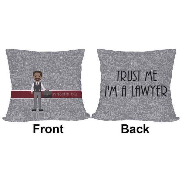 Lawyer / Attorney Avatar Outdoor Pillow - 18x18