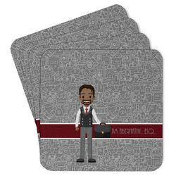 Lawyer / Attorney Avatar Paper Coasters w/ Name or Text